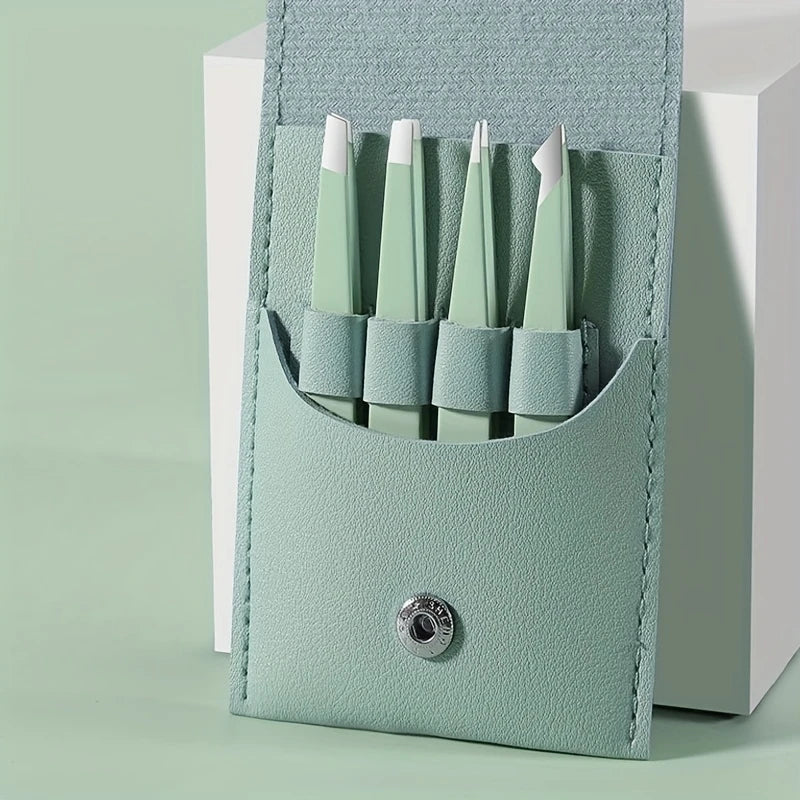 Eyebrow Tweezer Colorful Hair Beauty Fine Hairs Puller Stainless Steel Slanted Eye Brow Clips Removal Makeup Tools